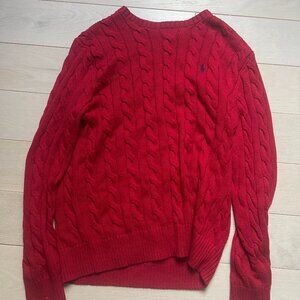 Red ralph lauren M knit sweater